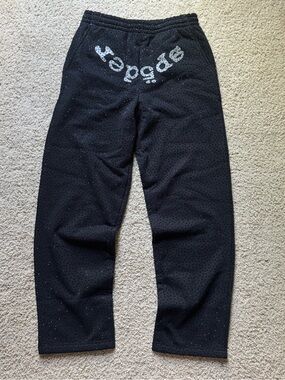 SPIDER VVS BLACK SWEATPANTS MEDIUM 1:1 BRAND NEW FAST/SAME DAY SHIPPING 🔥🔥🔥